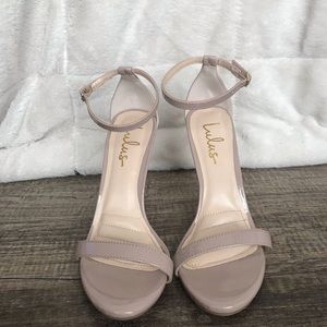 Lulus Loveliness Nude Ankle strap heel